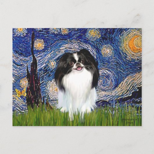 Starry Night - Japanisches Kinn 3 Postkarte (Vorderseite)