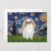 Starry Night - Japanisches Kinn (Zitrone 1) Postkarte (Vorne/Hinten)