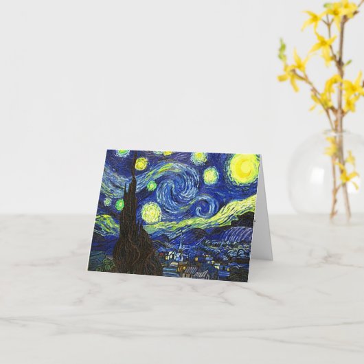 Starry Night Karte (Gelbe Blume)