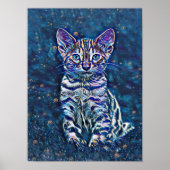 Starry Night Kitten Poster (Vorne)
