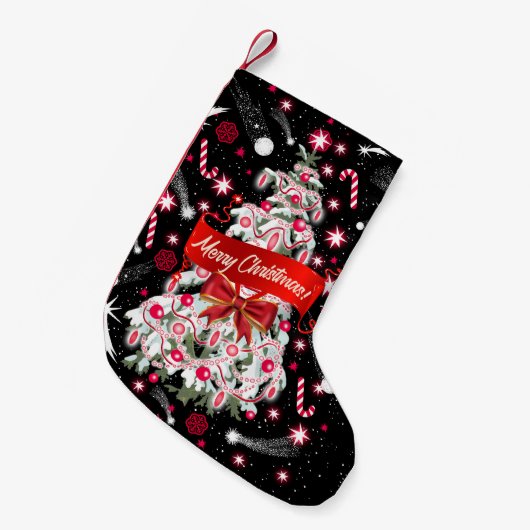 Starry Night Kleiner Weihnachtsstrumpf (Vorderansicht (hängend))