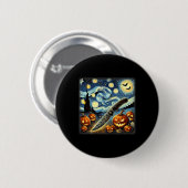 Starry Night Knife Koch Halloween Button (Vorne & Hinten)