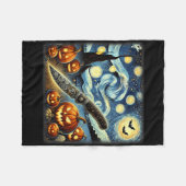 Starry Night Knife Koch Halloween Fleecedecke (Vorderseite (Horizontal))