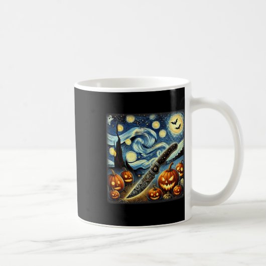 Starry Night Knife Koch Halloween Kaffeetasse (Rechts)