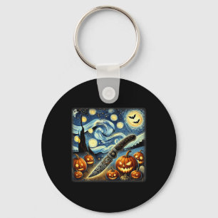 Starry Night Knife Koch Halloween Schlüsselanhänger