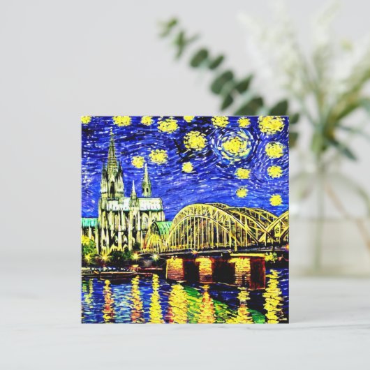 Starry Night Köln Dom Deutschland (Stehend Vorderseite)