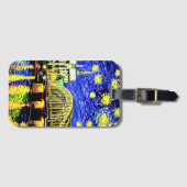 Starry Night Köln Dom Deutschland Gepäckanhänger (Vorderseite (Horizontal))