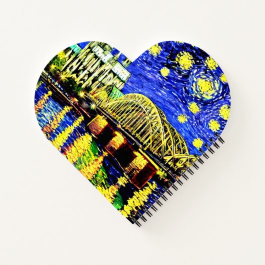 Starry Night Köln Dom Deutschland Notizblock (Rückseite)