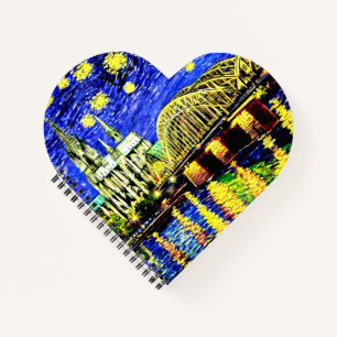 Starry Night Köln Dom Deutschland Notizblock