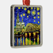 Starry Night Köln Dom Deutschland Ornament Aus Metall (Rechts)