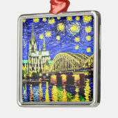 Starry Night Köln Dom Deutschland Ornament Aus Metall (Links)
