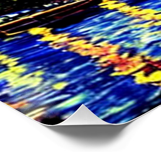 Starry Night Köln Dom Deutschland Poster (Ecke)