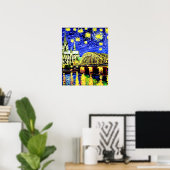 Starry Night Köln Dom Deutschland Poster (Heimbüro)