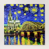 Starry Night Köln Dom Deutschland Puzzle (Vertikal)