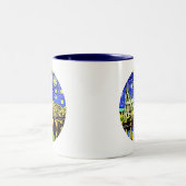 Starry Night Köln Dom Deutschland Zweifarbige Tasse (Mittel)