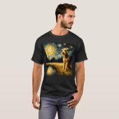 Starry Night Lakeland Terrier Dog Van Gogh Lover T-Shirt (Vorne ganz)