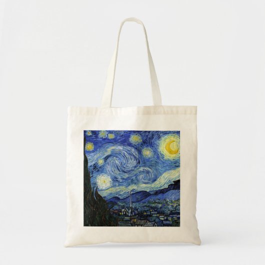 Starry Night Landscape Vincent van Gogh Tragetasche (Vorne)