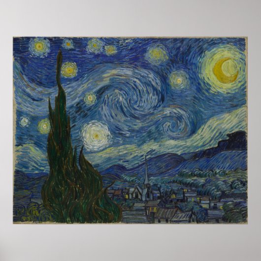 Starry Night Large Leinwand Vincent Van Gogh Poster (Vorne)