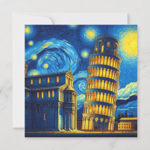 Starry Night Leaning Tower von Pisa Italien