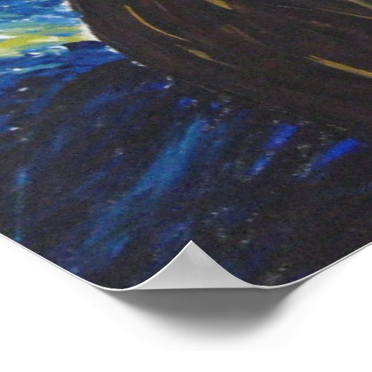 Starry Night Leinwand Poster (Ecke)