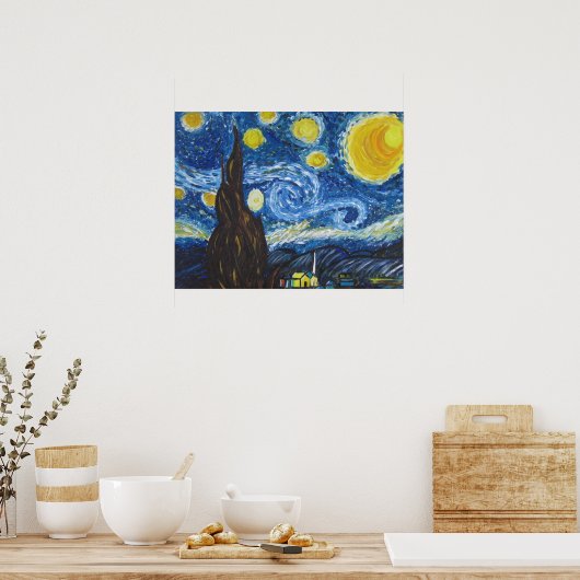 Starry Night Leinwand Poster (Küche)