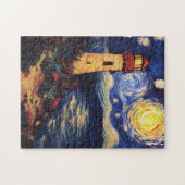 Starry Night Lighthouse Malerei Puzzle (Horizontal)