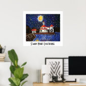Starry Night Lighthouse Poster (Heimbüro)