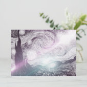 Starry Night Lights Einladung (Stehend Vorderseite)