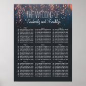 Starry Night Lights Hochzeitskarte Poster (Vorne)