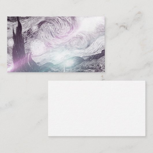 Starry Night Lights Visitenkarte (Vorne/Hinten)
