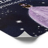 Starry Night Lila Lilac Dress Silver Quinceañera Poster (Ecke)