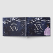 Starry Night Lila Lilac Quinceañera Geburtstag Gästebuch (Voll)