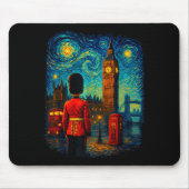 Starry Night London Red Telephone Box Queen's Guar Mousepad (Vorne)