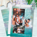 Starry Night Love Light and Joy 3 Foto Green<br><div class="desc">Create your own 3 Foto von Klebeholiday Card, with Love Light & Joy hand lettering, wir haben Starry night background. The design feys watercolor brush strokes, in shades of green mint pink and grey, with stars, starlight glow and gold dust. Love, light & joy is lettered in modern script calligraphy,...</div>