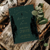Starry Night | Luxe Celestial Forest Wedding Folieneinladung