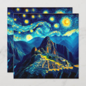 Starry Night Machu Picchu Peru Einladung (Vorne/Hinten)