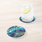 Starry Night Machu Picchu Peru Getränkeuntersetzer (Seite)