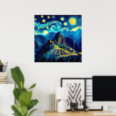 Starry Night Machu Picchu Peru Poster (Heimbüro)
