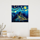 Starry Night Machu Picchu Peru Poster (Küche)