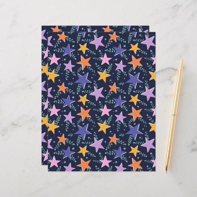 Starry Night Magic Flachpapier (Vorderseite/Rückseite Beispiel)