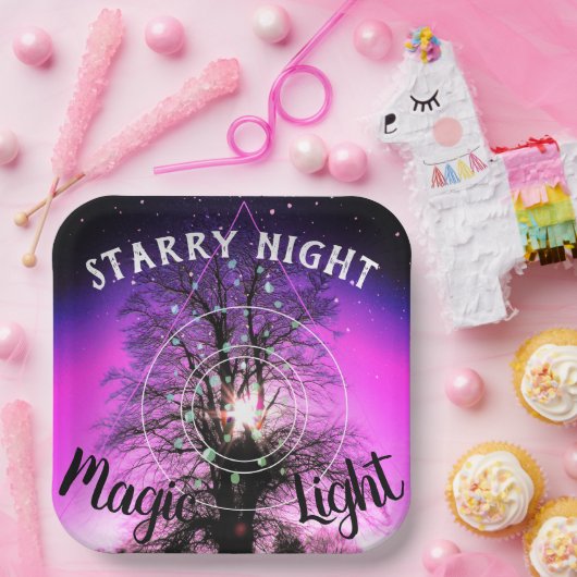 Starry Night Magic Light Pappteller (Party)