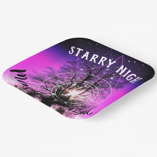 Starry Night Magic Light Pappteller (Gewinkelt)