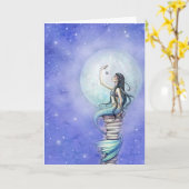 Starry Night Magic Mermaid Blank Card Karte (Gelbe Blume)