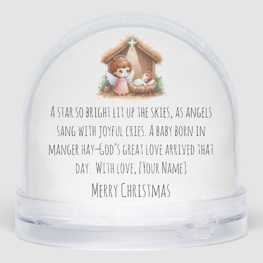 Starry Night & Manger Light – A Christmas Blessing Schneekugeln (Rückseite)