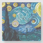 Starry Night Marble Coster Steinuntersetzer (Vorderseite)
