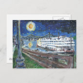 Starry Night Mississippi Queen Postkarte (Vorne/Hinten)