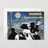 Starry Night Mississippi Queen, Text hinzufügen Postkarte (Vorne/Hinten)