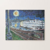 Starry Night Mississippi River Boat Puzzle (Horizontal)
