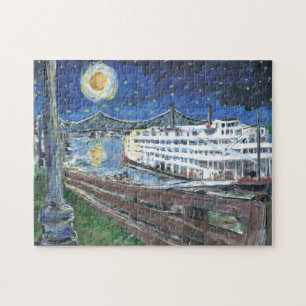 Starry Night Mississippi River Boat Puzzle