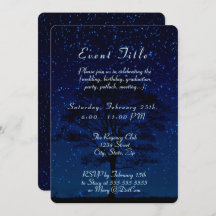 Starry Night mit Baum Dark Blue